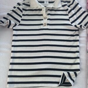 Bailey 44 Women's Polo - Black and White Stripes
